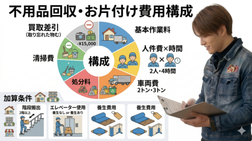 不用品回収料金相場・金額の決まり方と内訳