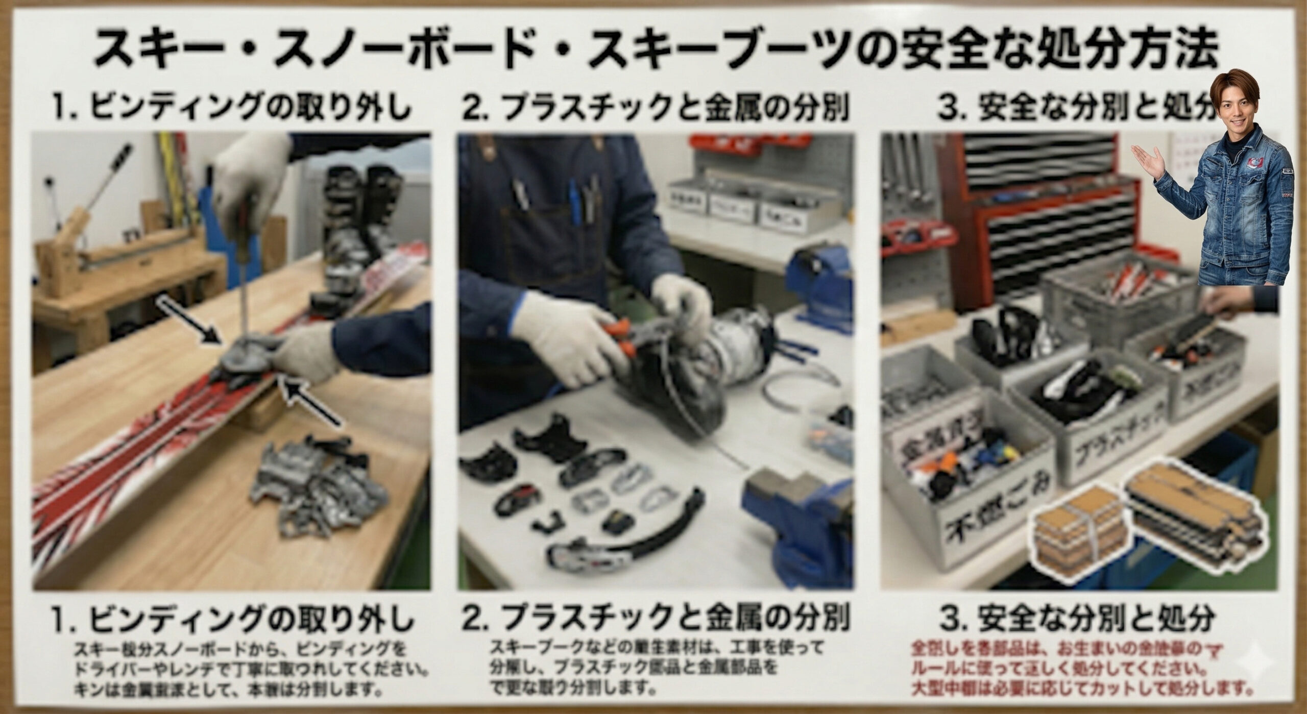 スキーの安全な処分方法