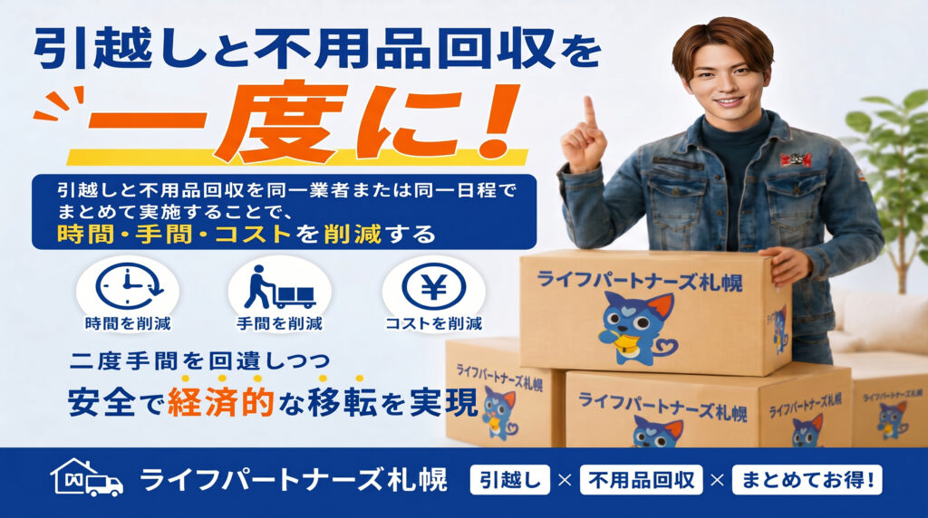 引越しと不用品回収をまとめて依頼できる便利屋サービスの案内画像