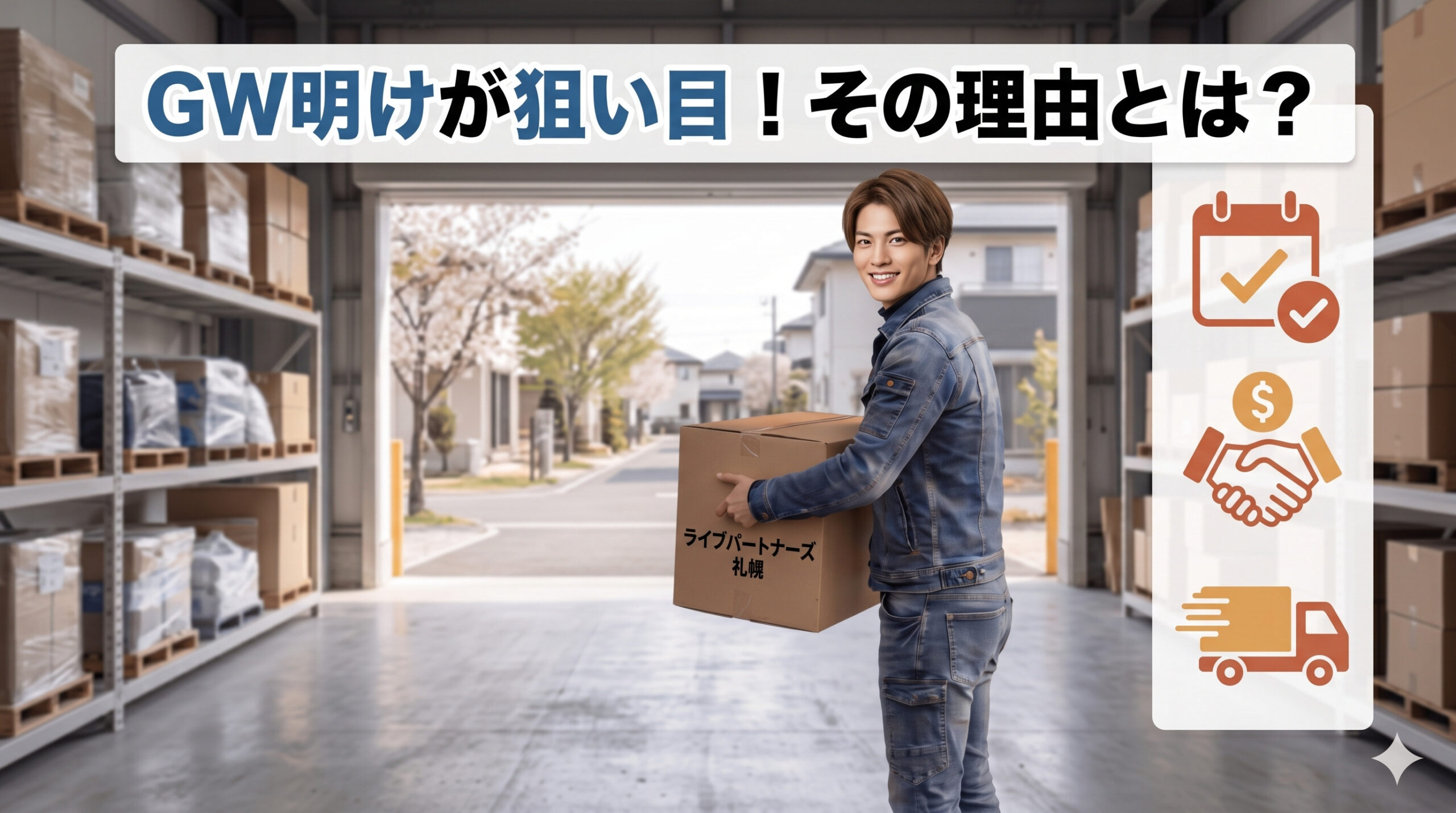 不用品回収のタイミングを説明する男性スタッフ