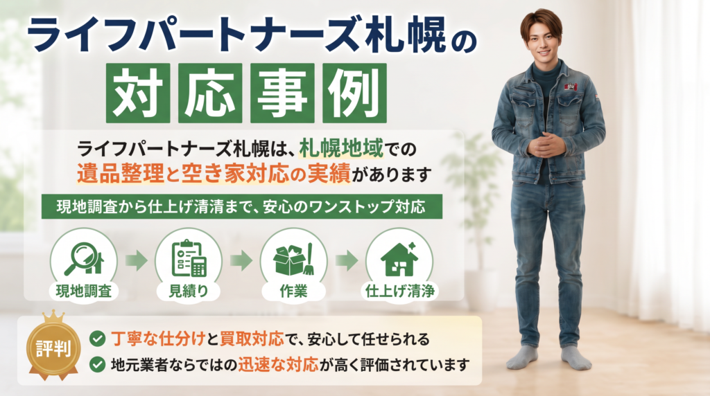 不用品整理や引越しに対応する便利屋サービスの事例紹介画像