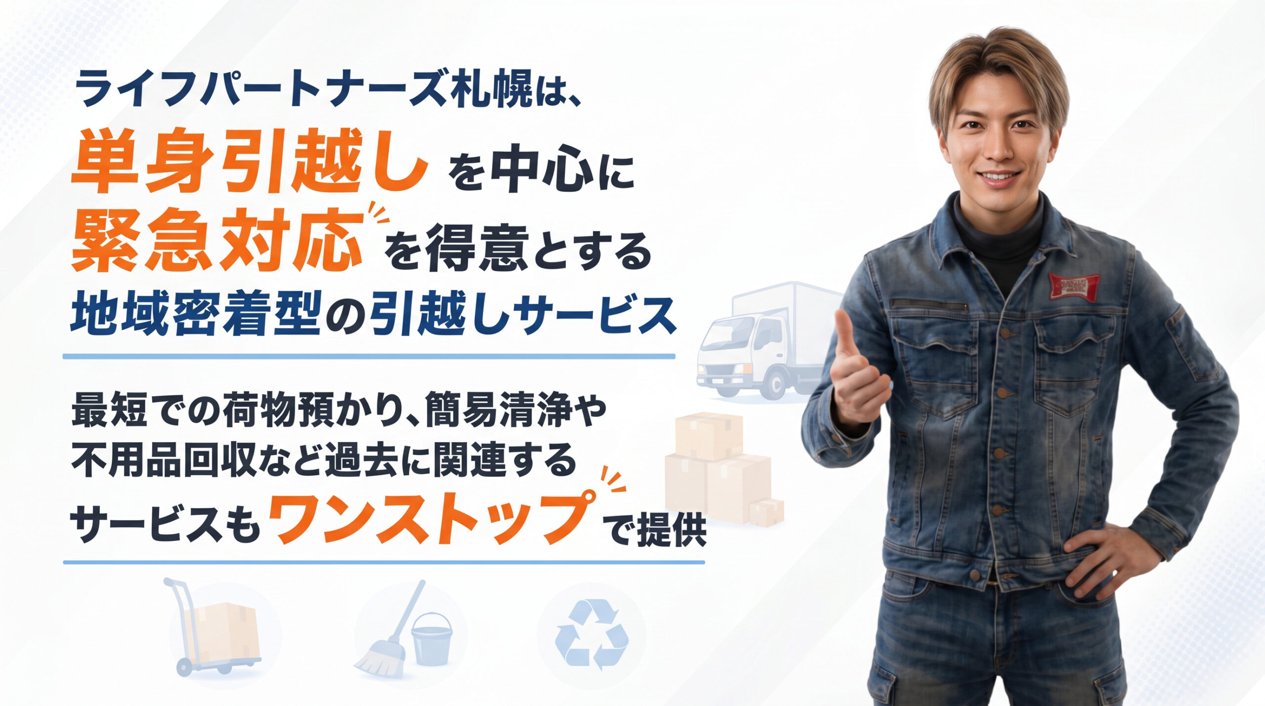 単身引越しと不用品回収に対応する札幌の便利屋サービス画像